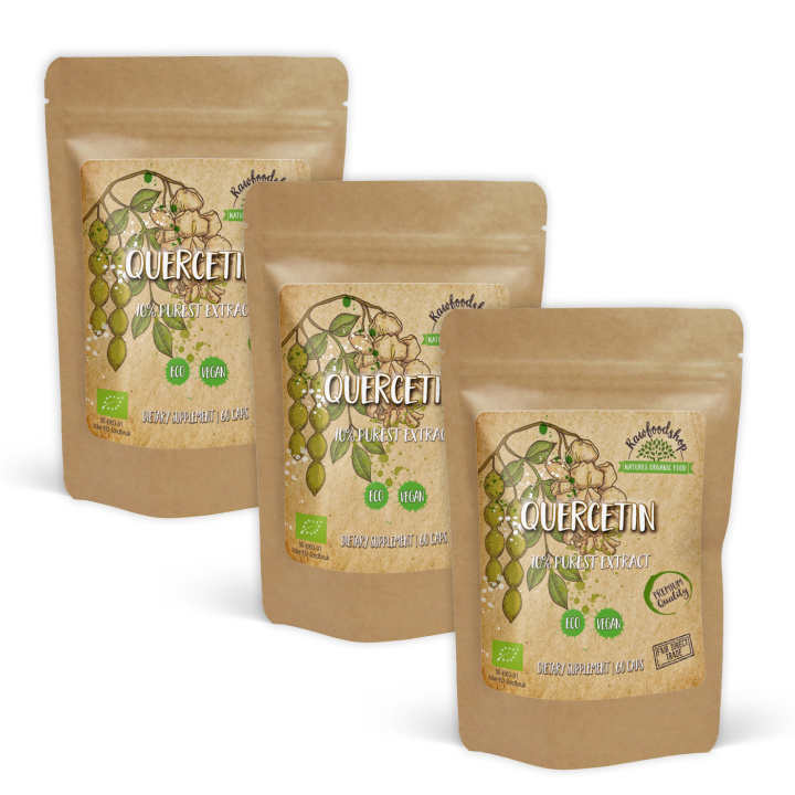 Quercetin Extract 500mg 60 kapslar x 3 paket i gruppen Kosttillskott / Örter & Växter / Örter hos Rawfoodshop Scandinavia AB (CUQUER60CAP-SET3)
