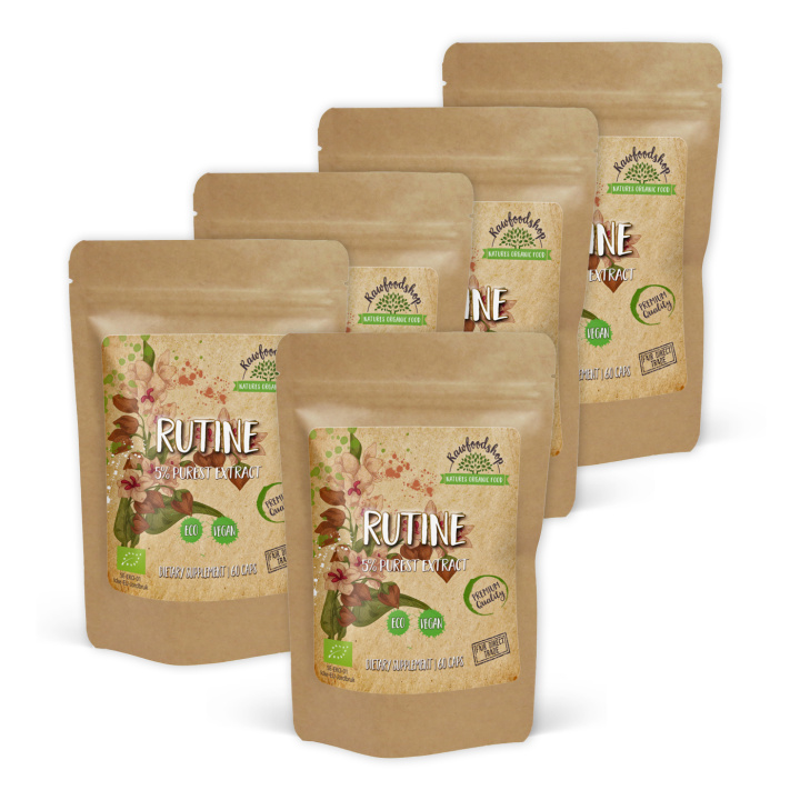 Rutin 500mg 60 kapslar x 5 paket i gruppen Kosttillskott / Örter & Växter / Örter hos Rawfoodshop Scandinavia AB (CURUTI60CAP-SET5)
