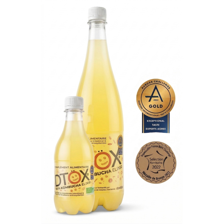Kombucha Naturell EKO 330ml i gruppen Råvaror & Dryck / Drycker / Kombucha hos Rawfoodshop Scandinavia AB (DTOX33)