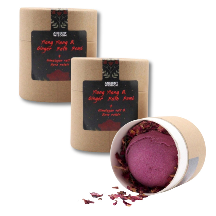 Badbomb Ylang & Ingefära 170g x 3 st i gruppen Hud & Kropp / Bad & Spa / Badbomber & Badskum hos Rawfoodshop Scandinavia AB (EBBSUL01-SET3)