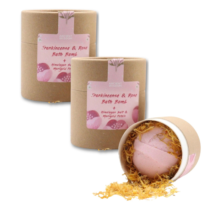 Badbomb Frankincense & Ros 170g x 3 st i gruppen Hud & Kropp / Bad & Spa / Badbomber & Badskum hos Rawfoodshop Scandinavia AB (EBBSUL02-SET3)