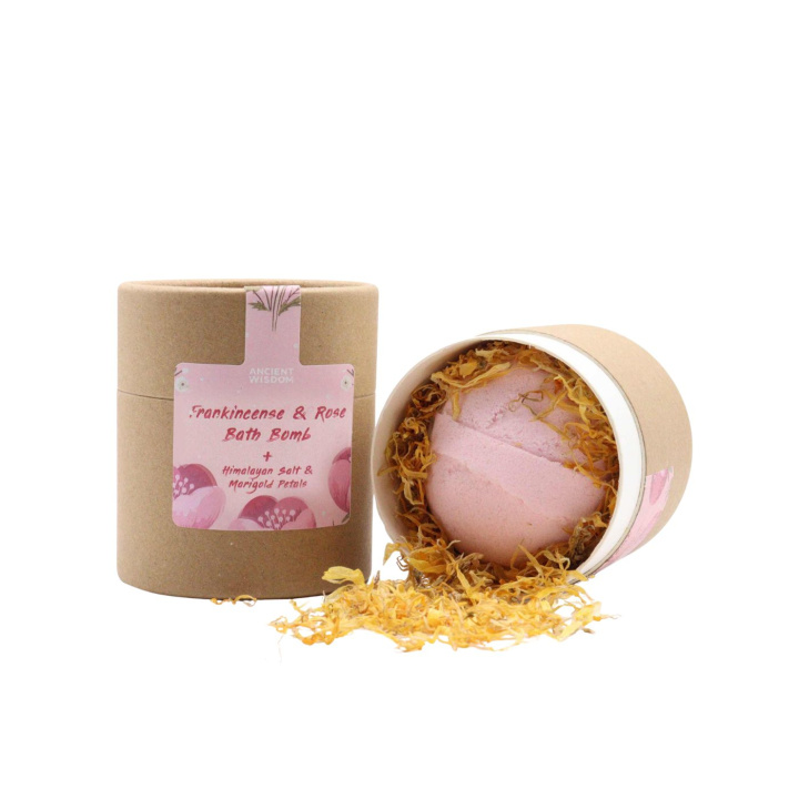 Badbomb Frankincense & Ros 170g i gruppen Hud & Kropp / Bad & Spa / Badbomber & Badskum hos Rawfoodshop Scandinavia AB (EBBSUL02)