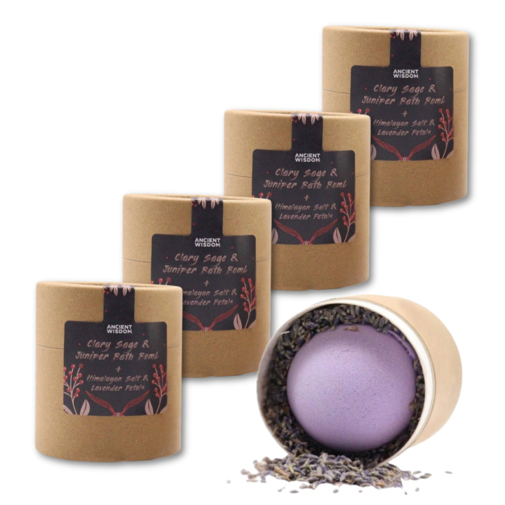 Badbomb Muskatellsalvia & Enbär 170g x 5 st i gruppen Hud & Kropp / Bad & Spa / Badbomber & Badskum hos Rawfoodshop Scandinavia AB (EBBSUL03-SET5)