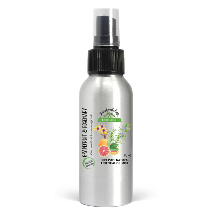 Grapefrukt & Rosmarin Rumsspray 100ml i gruppen Hem & Själ / Rent hem / Rumsspray hos Rawfoodshop Scandinavia AB (EOMUL-07)