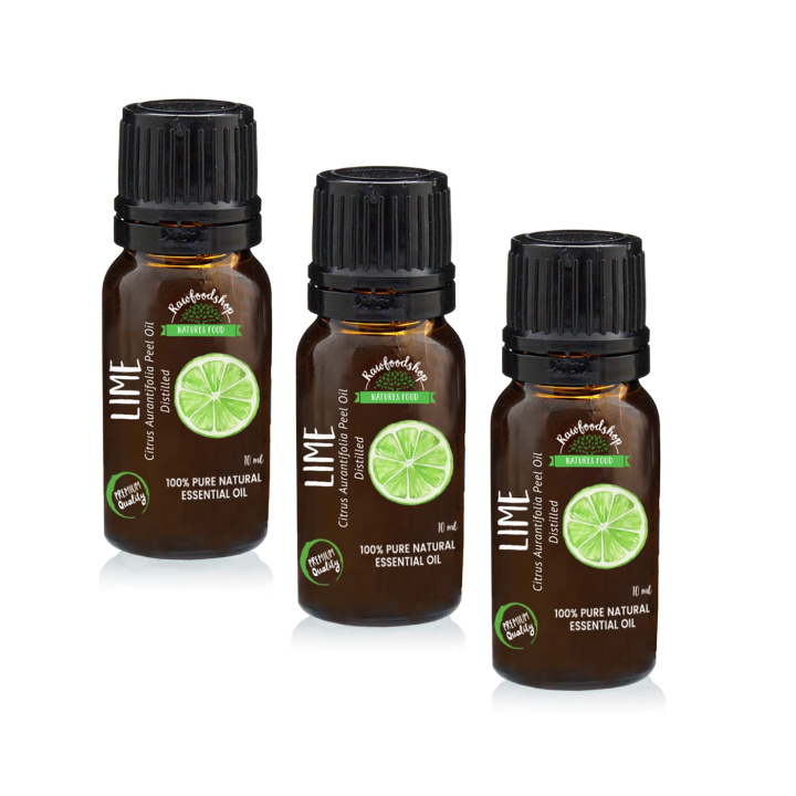 Lime Eterisk Olja 10ml x 3 flaskor i gruppen Hud & Kropp / Naturlig DIY / Eteriska oljor hos Rawfoodshop Scandinavia AB (EOUL-29-SET3)