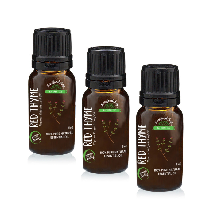 Röd Timjan Eterisk Olja 10ml x 3 flaskor i gruppen Hud & Kropp / Naturlig DIY / Eteriska oljor hos Rawfoodshop Scandinavia AB (EOUL-92-SET3)