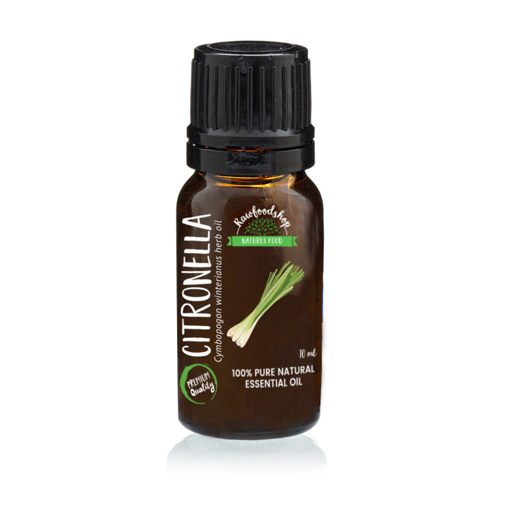 Citronella Eterisk Olja 10ml i gruppen Hud & Kropp / Naturlig DIY / Eteriska oljor hos Rawfoodshop Scandinavia AB (EOUL20)