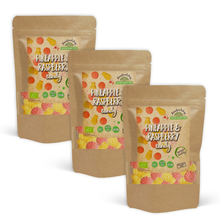 Ananas & Hallon Fruktgodis EKO 100g x 3 paket i gruppen Råvaror & Dryck / Godis & Choklad / Godis hos Rawfoodshop Scandinavia AB (FRUIT4100-SET3)