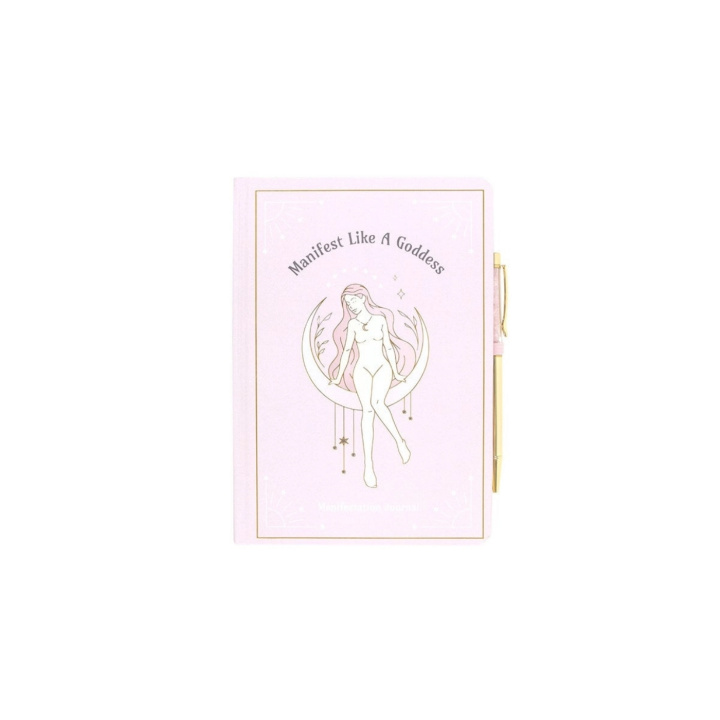 Anteckningsbok Manifestation A5 med Kulspetspenna Rosenkvarts i gruppen Hem & Själ / Harmonisk livsstil / Böcker & journaler hos Rawfoodshop Scandinavia AB (GD-68425)