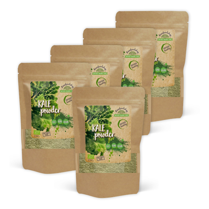 Grönkål Pulver EKO 500g x 5 paket i gruppen Råvaror & Dryck / Hälsokost / Gröna pulver hos Rawfoodshop Scandinavia AB (GKP500-SET5)