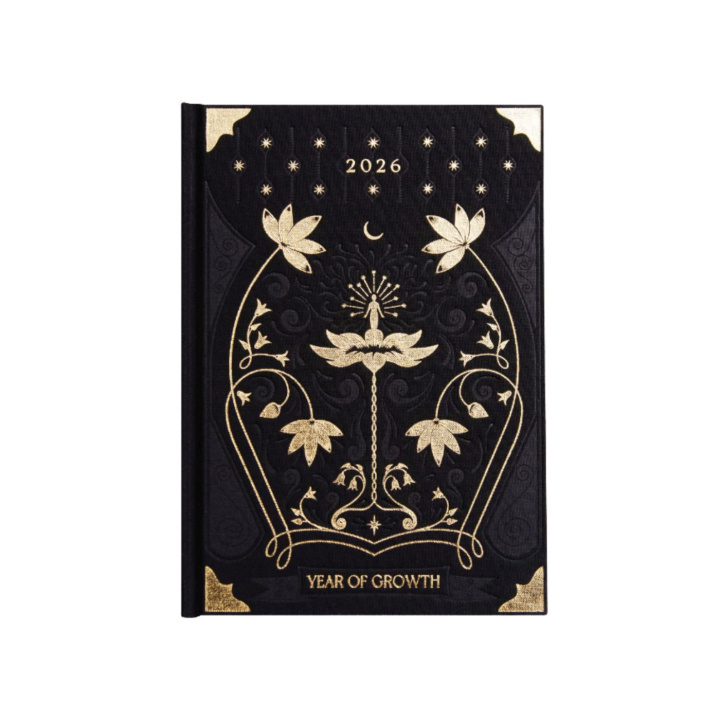 Dagbok Year of Growth 2026 Svart i gruppen Hem & Själ / Harmonisk livsstil / Böcker & journaler hos Rawfoodshop Scandinavia AB (GROWTHBLA25)