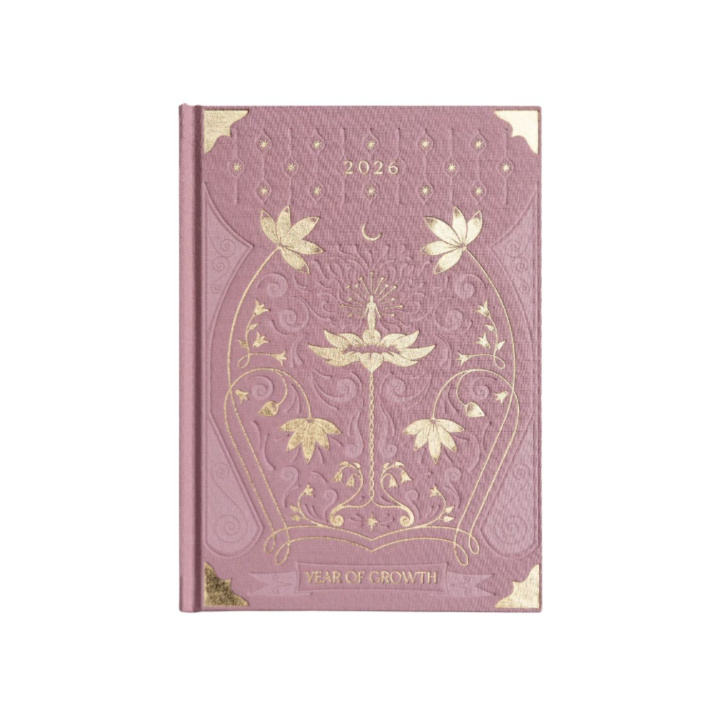 Dagbok Year of Growth 2026 Rosa i gruppen Hem & Själ / Harmonisk livsstil / Böcker & journaler hos Rawfoodshop Scandinavia AB (GROWTHROS25)