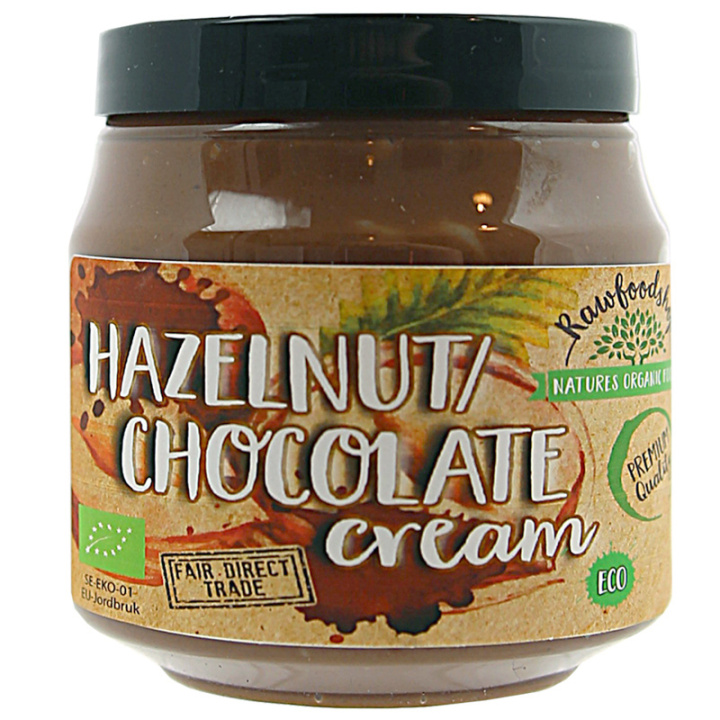 Hasselnöt och Choklad Kräm EKO 250g i gruppen Råvaror & Dryck / Nötter / Nötsmör hos Rawfoodshop Scandinavia AB (HASCHO1)