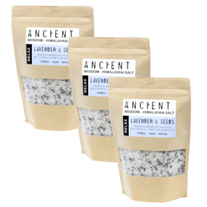 Badsalt Himalaya Relax 500g x 3 paket i gruppen Hud & Kropp / Bad & Spa / Badsalt hos Rawfoodshop Scandinavia AB (HBATHSUL01-SET3)