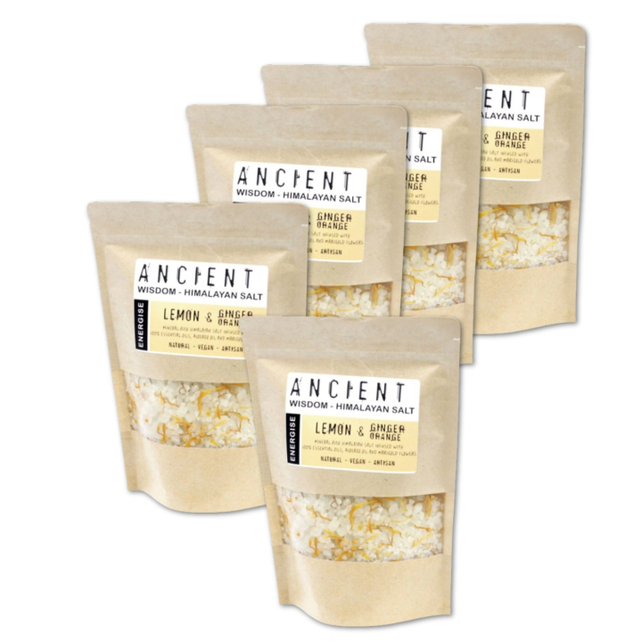 Badsalt Himalaya Energise 500g x 5 paket i gruppen Hud & Kropp / Bad & Spa / Badsalt hos Rawfoodshop Scandinavia AB (HBATHSUL06-SET5)