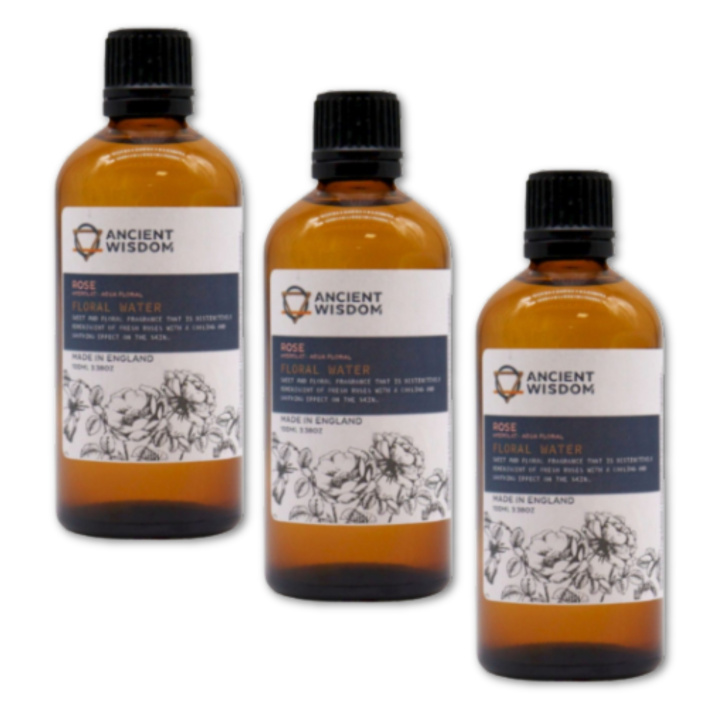 Rosvatten 100ml x 3 st i gruppen Hud & Kropp / Ansikte / Ansiktsvatten hos Rawfoodshop Scandinavia AB (HDLUL-01-SET3)