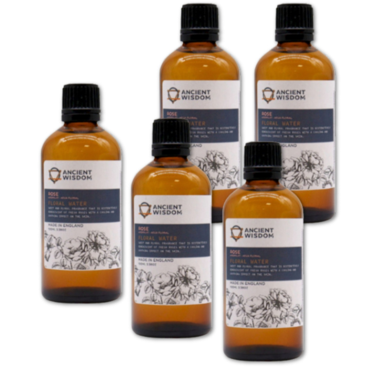 Rosvatten 100ml x 5 st i gruppen Hud & Kropp / Ansikte / Ansiktsvatten hos Rawfoodshop Scandinavia AB (HDLUL-01-SET5)