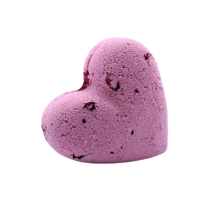 Badbomb Hjärta Ylang & Ros 70g i gruppen Hud & Kropp / Bad & Spa / Badbomber & Badskum hos Rawfoodshop Scandinavia AB (HEARTB01A)