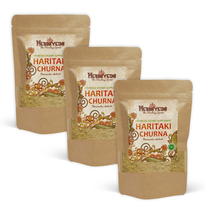 Haritaki Churna EKO 250g x 3 paket i gruppen Kosttillskott / Örter & Växter / Örter hos Rawfoodshop Scandinavia AB (HERBA04-250-SET3)