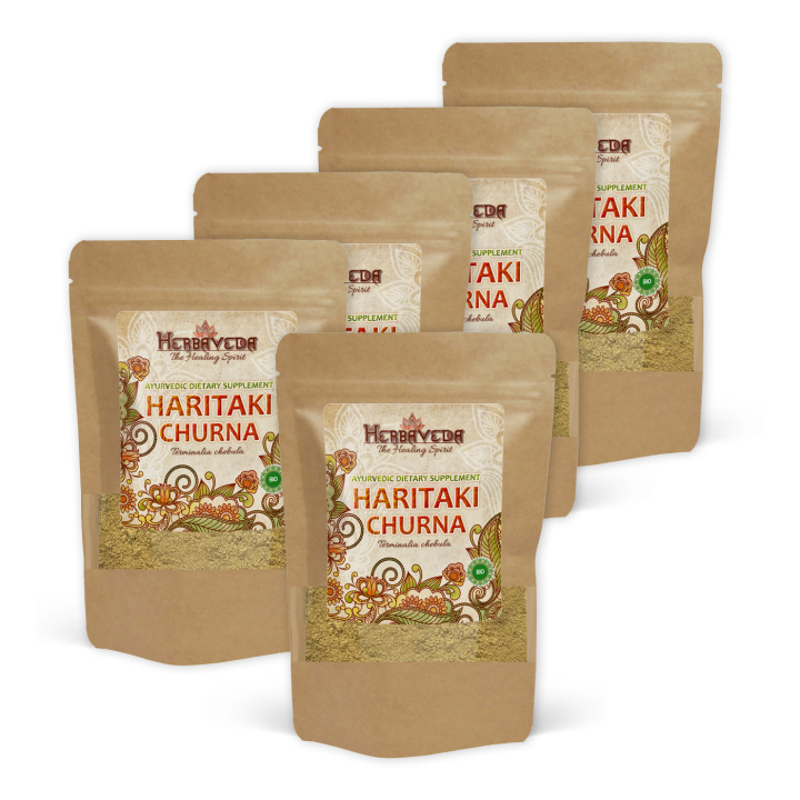 Haritaki Churna EKO 250g x 5 paket i gruppen Kosttillskott / Örter & Växter / Örter hos Rawfoodshop Scandinavia AB (HERBA04-250-SET5)