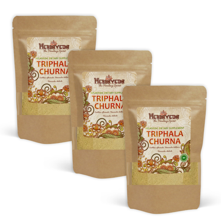 Triphala Churna EKO 125g x 3 paket i gruppen Kosttillskott / Örter & Växter / Örter hos Rawfoodshop Scandinavia AB (HERBA24-SET3)