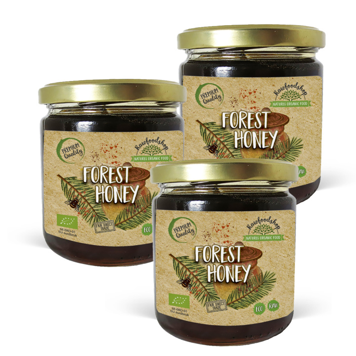 Skogshonung EKO 500g x 3 burkar i gruppen Råvaror & Dryck / Bakning / Honung hos Rawfoodshop Scandinavia AB (HSH50-SET3)
