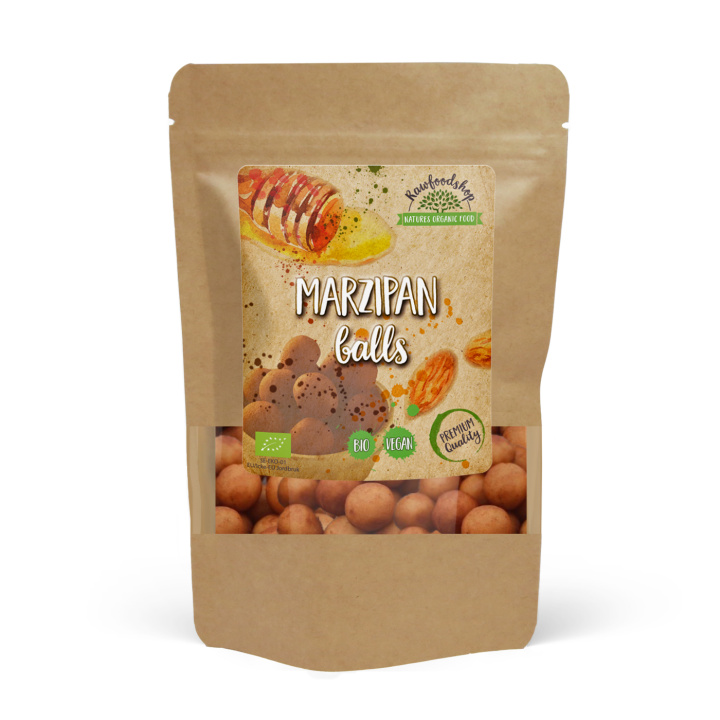 Marsipankulor i kakao EKO 100g i gruppen Råvaror & Dryck / Godis & Choklad / Godis hos Rawfoodshop Scandinavia AB (K21756)