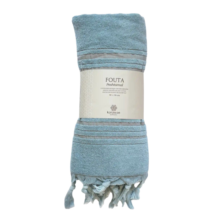 Fouta Marine Aigue 90x170 i gruppen Hud & Kropp / Bad & Spa / Handdukar hos Rawfoodshop Scandinavia AB (KFO9AIG)