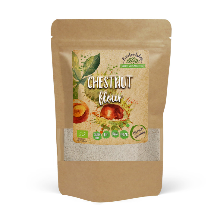 Kastanjemjöl EKO 500g i gruppen Råvaror & Dryck / Bakning / Mjöler hos Rawfoodshop Scandinavia AB (KNM50)