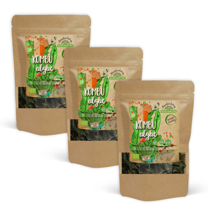 Kombu Alger EKO 125g x 3 paket i gruppen Råvaror & Dryck / Hälsokost / Alger & Sjögräs hos Rawfoodshop Scandinavia AB (KOMBU01-SET3)