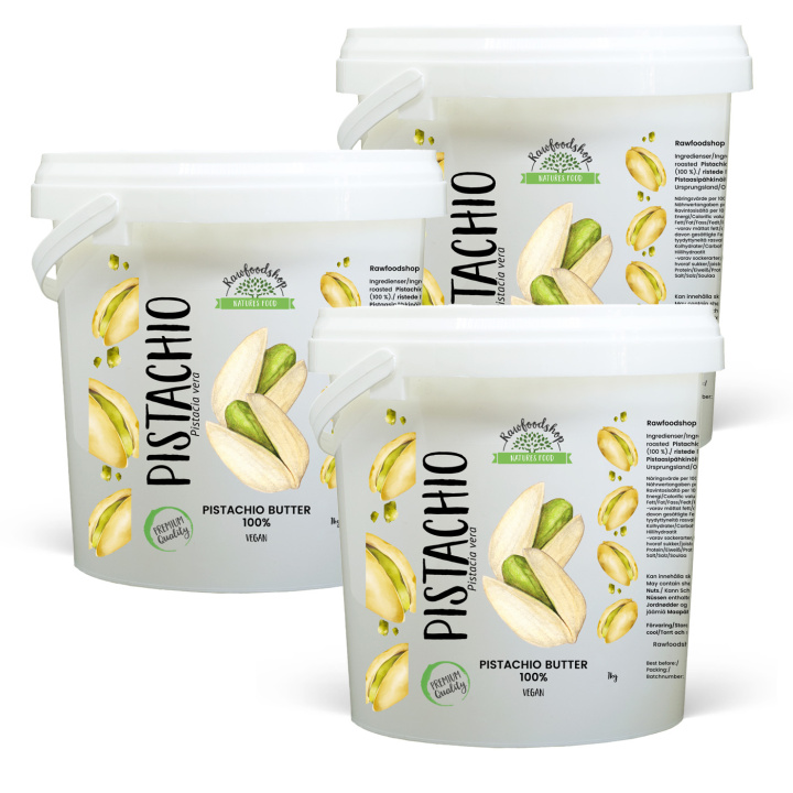 Pistagesmör 1kg x 3 burkar i gruppen Råvaror & Dryck / Nötter / Nötsmör hos Rawfoodshop Scandinavia AB (L00220BGP1-SET3)