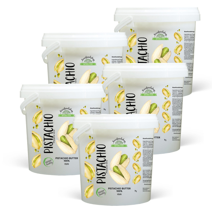 Pistagesmör 1kg x 5 burkar i gruppen Råvaror & Dryck / Nötter / Nötsmör hos Rawfoodshop Scandinavia AB (L00220BGP1-SET5)