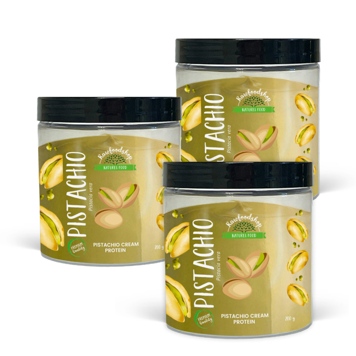 Pistagekräm Protein 200g x 3 burkar i gruppen Råvaror & Dryck / Nötter / Pistagenötter hos Rawfoodshop Scandinavia AB (L0414030012-SET3)