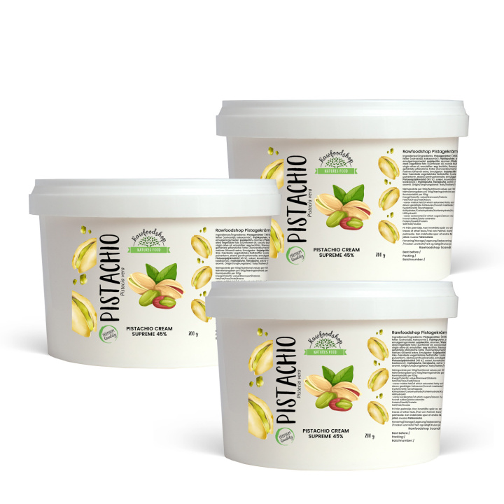 Pistagekräm Supreme 45% 500g x 3 burkar i gruppen Råvaror & Dryck / Nötter / Pistagenötter hos Rawfoodshop Scandinavia AB (L1001009015-SET3)