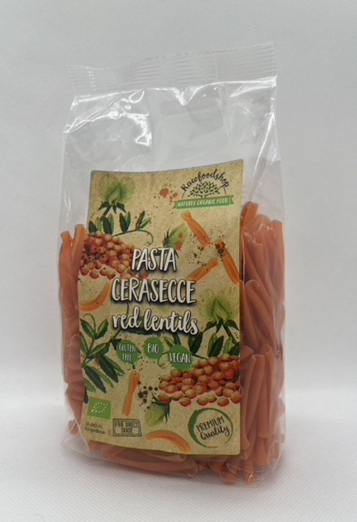 Pasta Röda Linser Casarecce EKO 250g i gruppen Råvaror & Dryck / Skafferiet / Pasta & Nudlar hos Rawfoodshop Scandinavia AB (LR-B-CAS250-18)