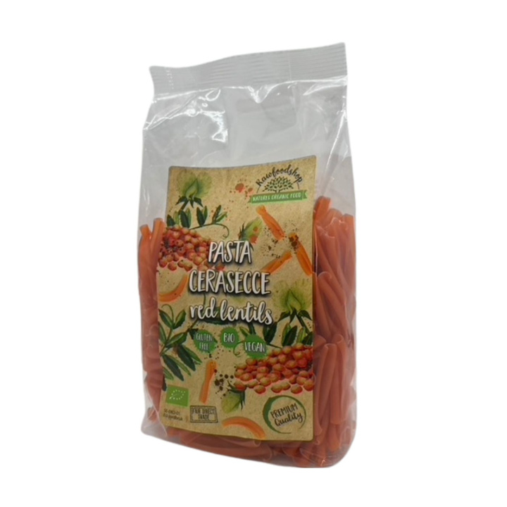 Pasta Röda Linser Casarecce EKO 250g i gruppen Råvaror & Dryck / Skafferiet / Pasta & Nudlar hos Rawfoodshop Scandinavia AB (LR-B-CAS250-18)