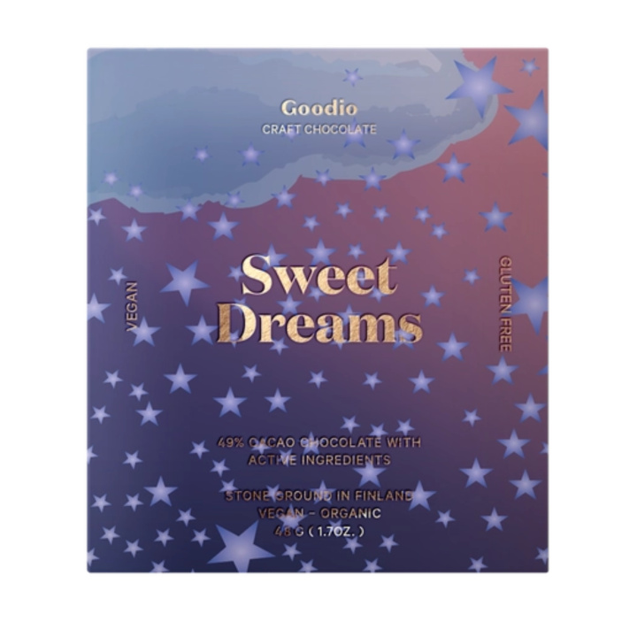 Söta Drömmar Choklad 49% EKO 48g i gruppen Råvaror & Dryck / Godis & Choklad / Choklad & Bars hos Rawfoodshop Scandinavia AB (N59)