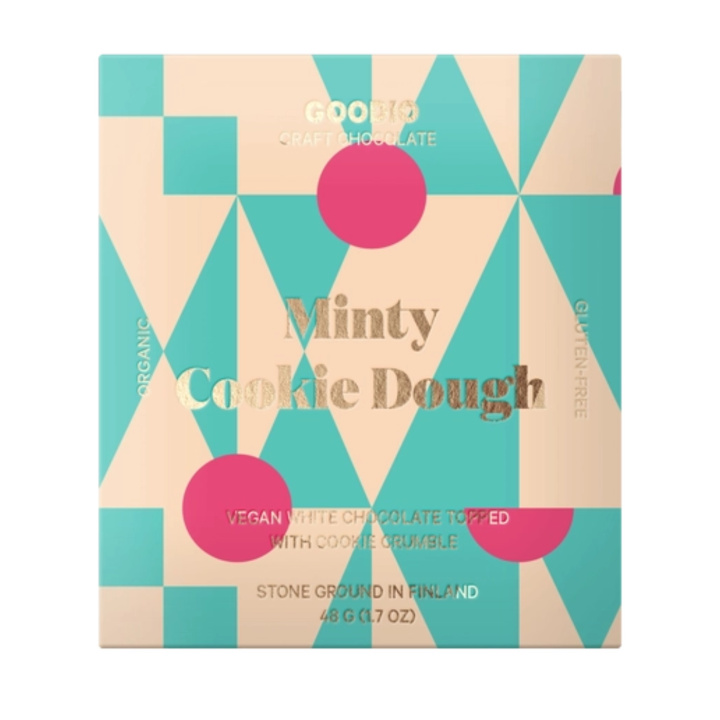 Minty Cookie Dough Vit Choklad EKO 48g i gruppen Råvaror & Dryck / Godis & Choklad / Choklad & Bars hos Rawfoodshop Scandinavia AB (NC30)