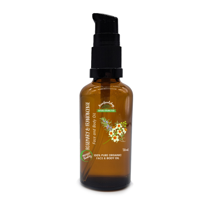 Ansikte & Kroppsolja Rosmarin & Frankincence EKO 50ml i gruppen OUTLET 20-80% / Hud & kropp 20-50% / Kampanj - Hud & kropp hos Rawfoodshop Scandinavia AB (OBOUL03)