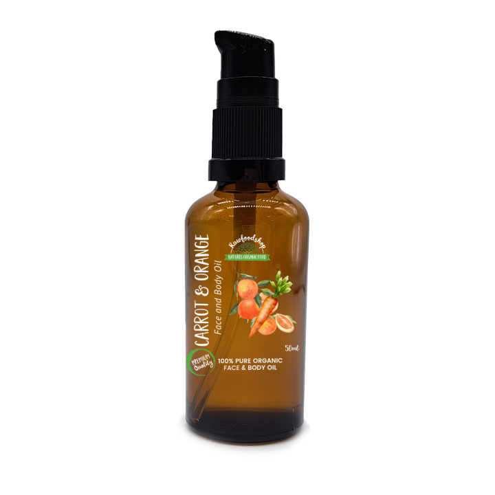 Ansikte & Kroppsolja Morot & Apelsin EKO 50ml i gruppen OUTLET 20-80% / Hud & kropp 20-50% / Kampanj - Hud & kropp hos Rawfoodshop Scandinavia AB (OBOUL06)