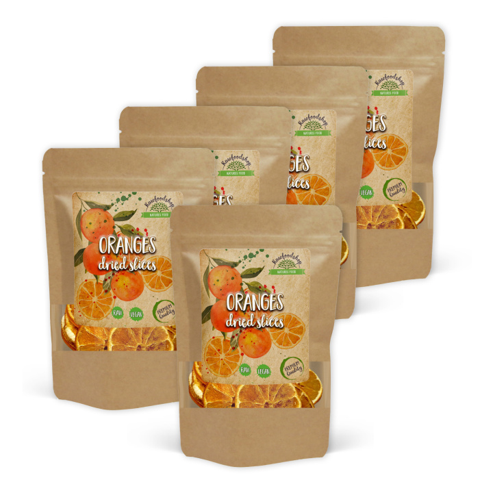Apelsiner Torkade 100g x 5 paket i gruppen Råvaror & Dryck / Frukt & Bär / Övriga Frukt & Bär hos Rawfoodshop Scandinavia AB (ORGAN83746-1-SET5)