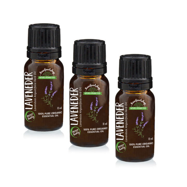 Lavendel Eterisk Olja EKO 10ml x 3 flaskor i gruppen Hud & Kropp / Naturlig DIY / Eteriska oljor hos Rawfoodshop Scandinavia AB (ORGEOUL01-SET3)