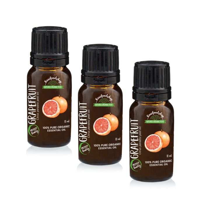 Grapefrukt Eterisk Olja EKO 10ml x 3 flaskor i gruppen Hud & Kropp / Naturlig DIY / Eteriska oljor hos Rawfoodshop Scandinavia AB (ORGEOUL15-SET3)