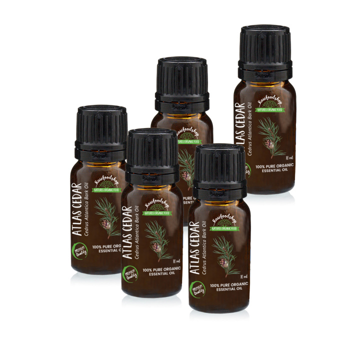 Atlasceder Eterisk Olja EKO 10ml x 5 paket i gruppen Hud & Kropp / Naturlig DIY / Eteriska oljor hos Rawfoodshop Scandinavia AB (ORGEOUL17-SET5)