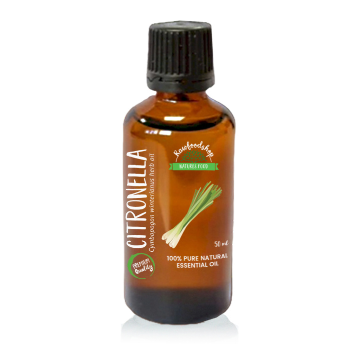 Citronella Eterisk Olja 50 ml i gruppen Hud & Kropp / Naturlig DIY / Eteriska oljor hos Rawfoodshop Scandinavia AB (PREOUL-20)