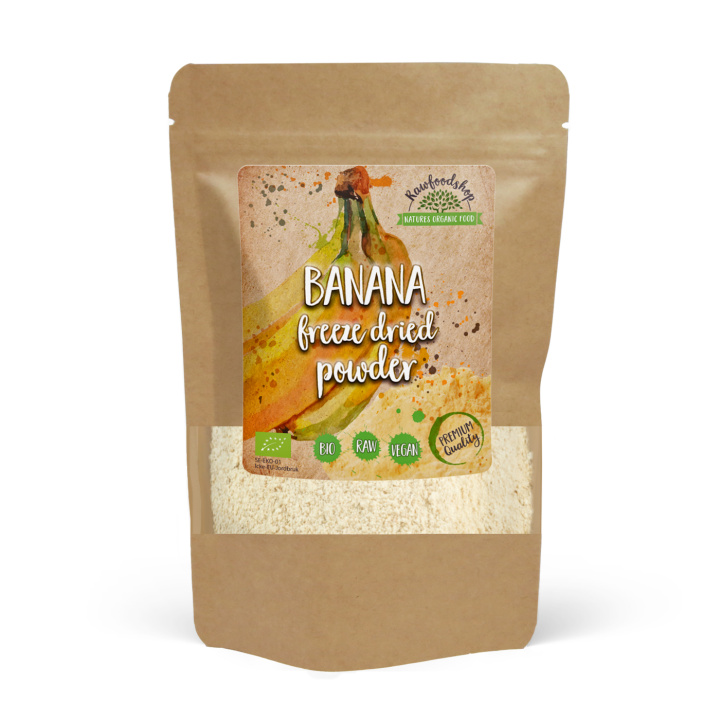 Bananpulver Frystorkat EKO 125g i gruppen Råvaror & Dryck / Frukt & Bär / Banan hos Rawfoodshop Scandinavia AB (PULFBAN)