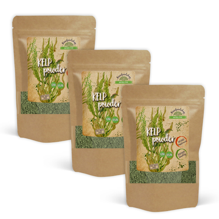 Kelp Pulver 125g x 3 paket i gruppen Kosttillskott / Örter & Växter / Algtillskott hos Rawfoodshop Scandinavia AB (RALG100217E-SET3)