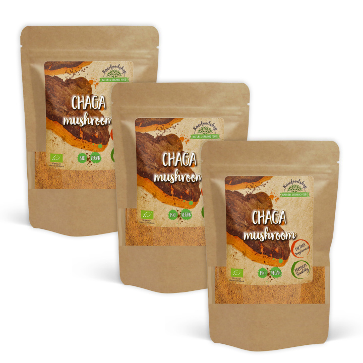 Chaga Pulver EKO 125g x 3 paket i gruppen Kosttillskott / Örter & Växter / Svampar hos Rawfoodshop Scandinavia AB (RAW00204-SET3)