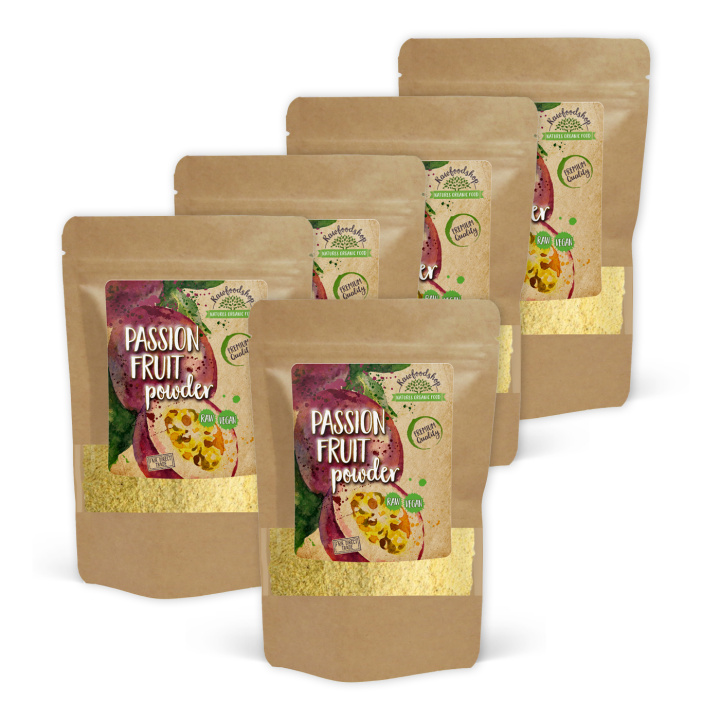 Passionsfrukt pulver 125g x 5 paket i gruppen Råvaror & Dryck / Frukt & Bär / Fruktpulver hos Rawfoodshop Scandinavia AB (RAW00219-SET5)