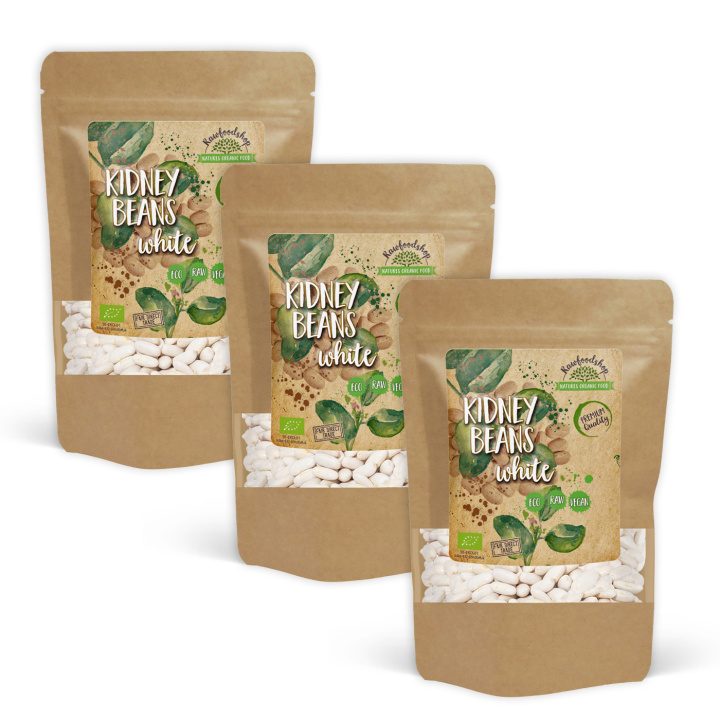 Bönor Vita Medel EKO 1kg x 3 paket i gruppen Råvaror & Dryck / Skafferiet / Baljväxter / Bönor hos Rawfoodshop Scandinavia AB (RAW002611-SET3)